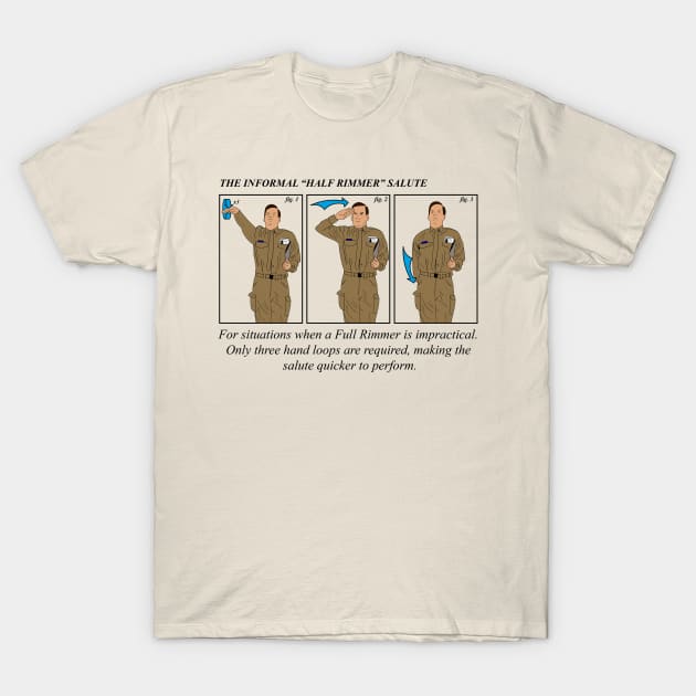 Arnold Rimmer Half Rimmer Salute T-Shirt by Meta Cortex